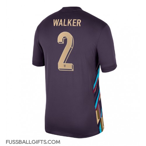 England Kyle Walker #2 Fußballbekleidung Auswärtstrikot EM 2024 Kurzarm